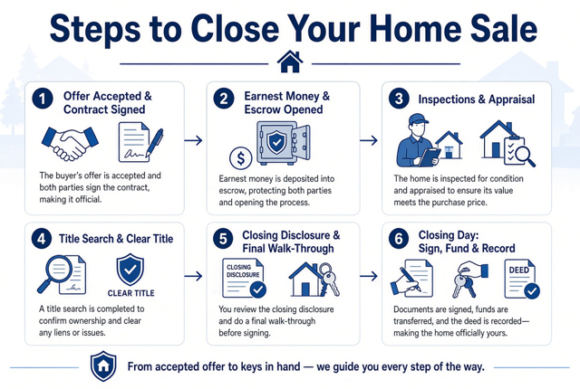 Steps to close a home sale